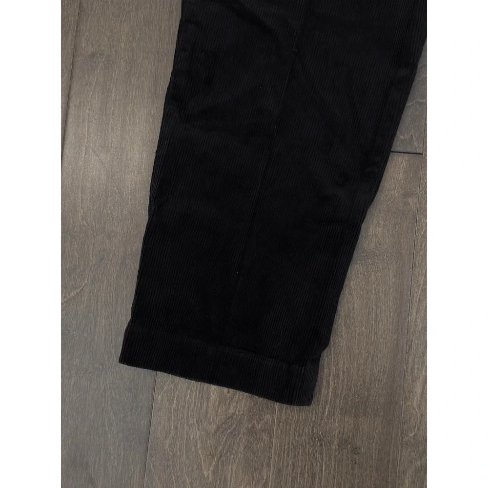 Polo Ralph Lauren Mens Black Corduroy Stretch Classic Fit Pants 40X30 Flat Front